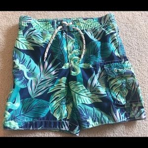 BabyGap 4T Palm Print Swim Trunks